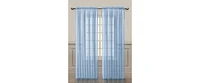 GoodGram Home 2 Pack Ultra Luxurious Semi Sheer Voile Curtains - Baby Blue