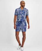 Sun + Stone Men's Klaus Short Sleeve Button-Front Printed Shirt, Created for Macy's