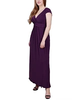 Ny Collection Ruched Empire-Waist Maxi Dress