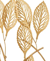 Rosemary Lane Gold Metal Leaf Wall Decor 36" x 1" x 29"