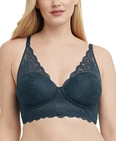 Maidenform Pure Comfort Lace & Mesh Longline Wireless Bralette DM1188