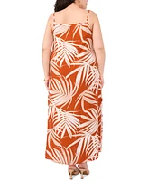 Msk Plus Sleeveless Square-Neck Maxi Dress