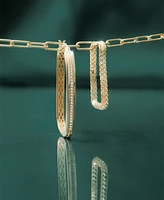 Audrey by Aurate Diamond Rectangular Hoop Earrings (1/4 ct. t.w.) in Gold Vermeil, Created for Macy's