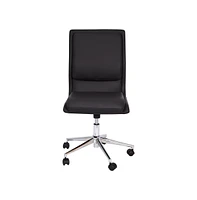 Merrick Lane Artemis Mid-Back Armless Home Office Chair With Height Adjustable Swivel Seat And Five Star Chrome Base