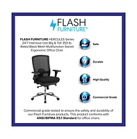 Emma+Oliver 24/7 Intensive Use Big & Tall 350 Lb. Rated Mesh Multifunction Swivel Ergonomic Office Chair With Synchro-Tilt