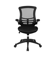 Emma+Oliver Mid-Back Mesh Swivel Ergonomic Task Office Chair With Flip-Up Arms