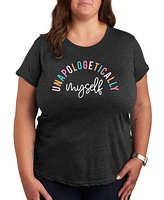 Hybrid Apparel Trendy Plus Unapologetically Myself Graphic T-Shirt