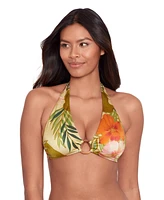 Lauren Ralph Women's Rattan Ring Bikini Bra Top