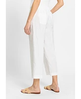 Olsen Women's Anna Fit Wide Leg Cotton Linen Pull-On Culottes