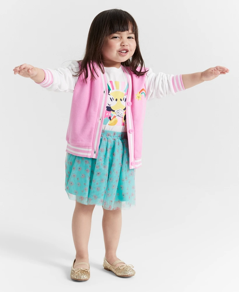 Epic Threads Toddler Girls Varsity Cardigan Jacket, Created for Macy's