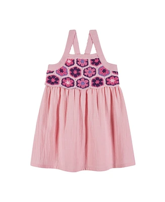 Andy & Evan Toddler Girls / Pink Crochet Bodice Dress