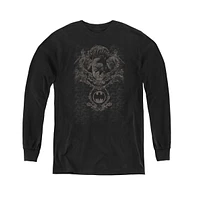 Batman Boys Youth Dark Knight Heraldry Long Sleeve Sweatshirts