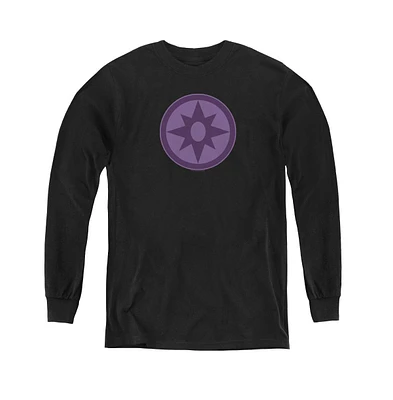 Green Lantern Boys Youth Sapphire Symbol Long Sleeve Sweatshirts