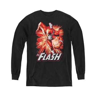 Justice League Boys of America Youth Flash Red & Gray Long Sleeve Sweatshirts