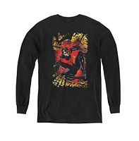 Justice League Boys of America Youth Nightwing 1 Long Sleeve Sweatshirts