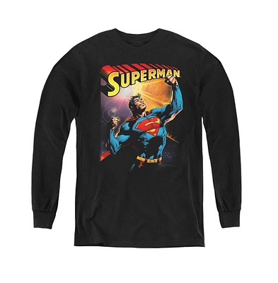 Superman Boys Youth Victory Long Sleeve Sweatshirts