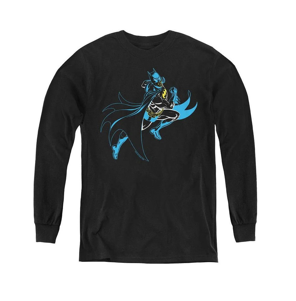 Batman Boys Youth Neon Long Sleeve Sweatshirts