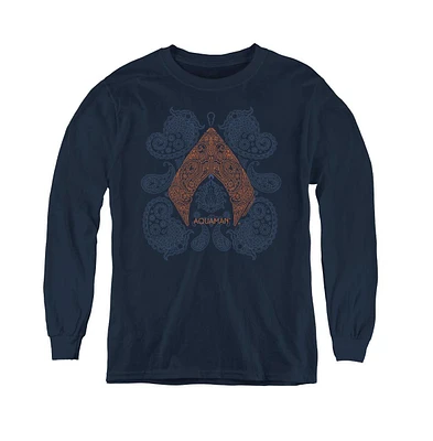 Aquaman Movie Youth Paisley Long Sleeve Sweatshirts