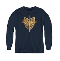 Wonder Woman Boys Movie Youth Sword Emblem Long Sleeve Sweatshirts