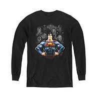 Superman Boys Youth Villains Long Sleeve Sweatshirts