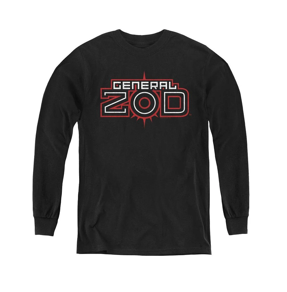 Superman Boys Youth Zod Logo Long Sleeve Sweatshirts