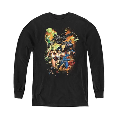 Justice League Boys of America Youth Battle Ready Long Sleeve Sweatshirts