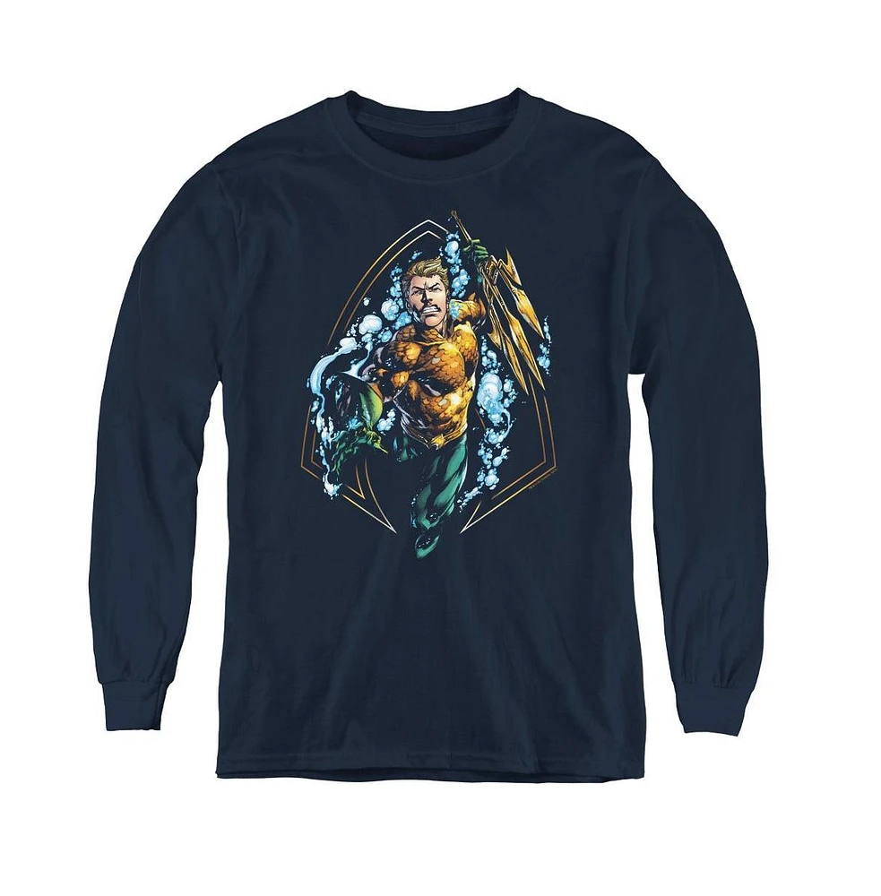 Justice League Boys of America Youth Thrashing Long Sleeve Sweatshirts