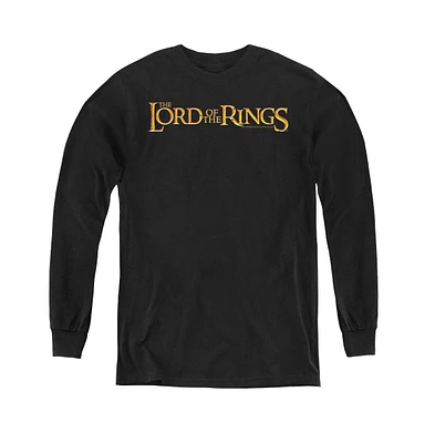 Lord Of The Rings Boys Youth Lotr Logo Long Sleeve Sweatshirts