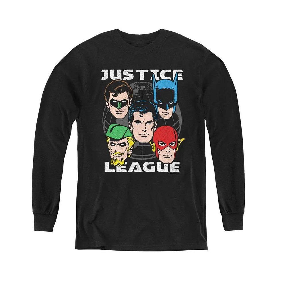 Justice League Boys Of America Youth Head States Long Sleeve Sweatshirts