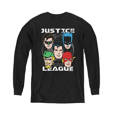 Justice League Boys Of America Youth Head States Long Sleeve Sweatshirts