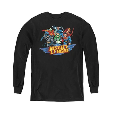 Justice League Boys of America Youth Ready To Fight Long Sleeve Sweatshirts