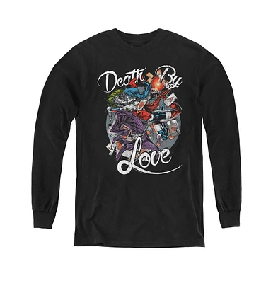 Batman Boys Youth Death By Love Long Sleeve Sweatshirts