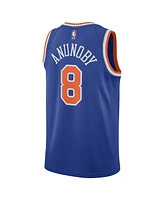 Nike Men's and Women's Og Anunoby Blue New York Knicks Swingman Jersey - Icon Edition