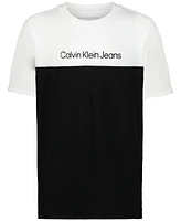 Calvin Klein Big Boys Clean Cut Logo Graphic Short-Sleeve Cotton T-Shirt