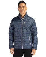 Cutter & Buck Big & Tall Rainier PrimaLoft Eco Insulated Full Zip Printed Puffer Jacket