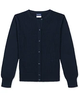 Nautica Little Girls Uniform Pointelle Cardigan