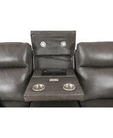 Greymel 84" Zero Gravity Leather Sofa with Power Headrests, Created for Macy's