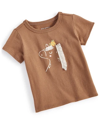 First Impressions Baby Girls Short-Sleeve Horse Fringe Graphic T-Shirt, Created for Macy's