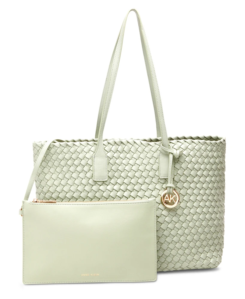 Anne Klein Woven Tote with Pouch