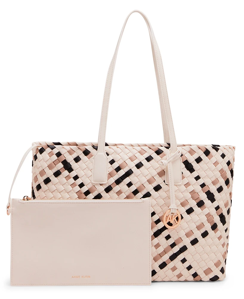 Anne Klein Woven Tote with Pouch