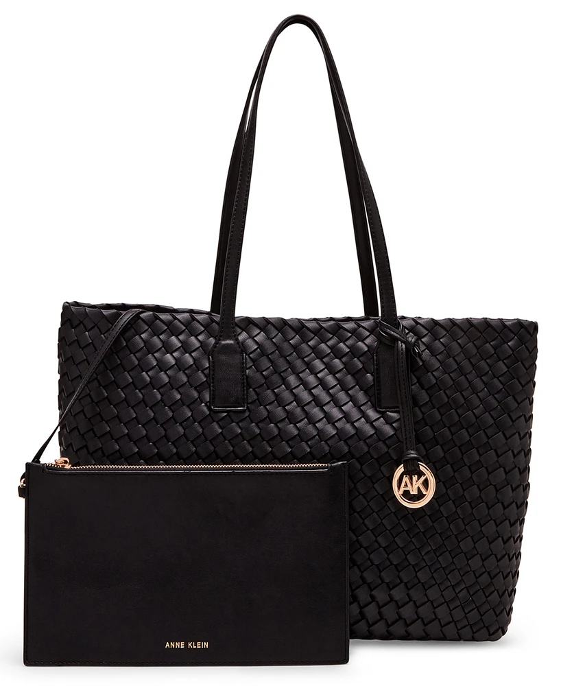 Anne Klein Woven Tote with Pouch | The Shops at Willow Bend