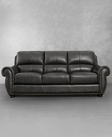 Abbyson Living Arther 85" Leather Traditional Sofa