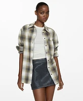 Mango Women's Check Cotton Shirt