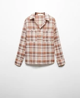 Mango Women's Chest-Pocket Check Shirt