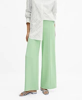 Mango Women's Wideleg Pleated Pants