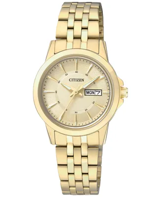 Citizen Women's Gold-Tone Stainless Steel Bracelet Watch 27mm EQ0603