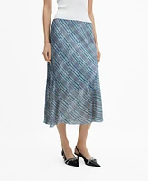 Mango Women's Midi Satin Skirt