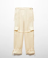 Mango Women's Lyocell Cargo Trousers