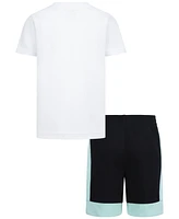 Jordan Little Boys Galaxy Graphic T-Shirt & French Terry Shorts, 2 Piece Set