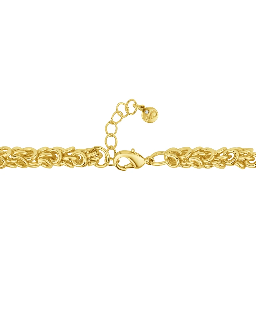 And Now This 18K Gold Plated or Silver Byzantine Bracelet